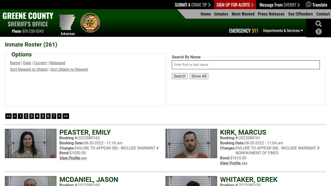 Inmate Roster - Current Inmates Booking Date Descending - Greene County ...